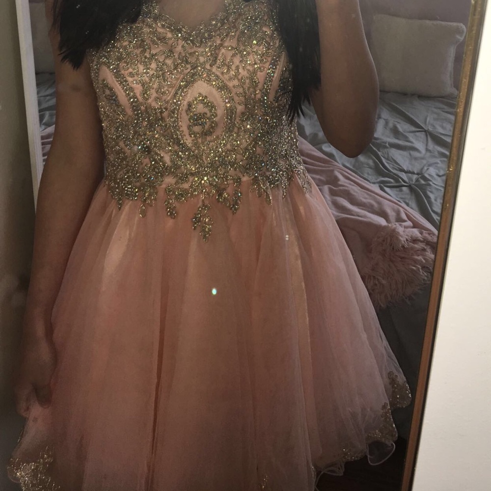 PINK AND GOLD DRESS